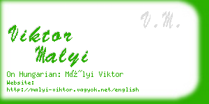 viktor malyi business card